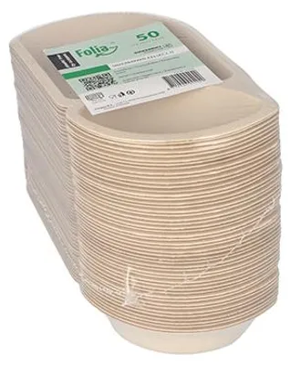 Produktbild von Snacktrays Zuckerrohr 2-geteilt 3,2 cm x 9,7 cm x 17,6 cm natur