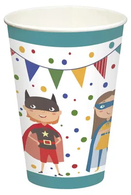 Image de PAPSTAR Gobelet en carton "Superhero", 0,2 l