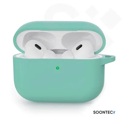 Produktbild von SOONTEC Kopfhörer-Schutzhülle Minzgrün SOONTEC Hülle für AirPods Pro 3. Generation Case mit Karabiner-Ring
