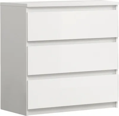 Produktbild von Furniture24 Kommode Chelsea CHLK23, Schubladenschrank, Schubladenkommode, 3 Schubkästen Weiß matt