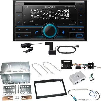 Produktbild von Kenwood DPX-7300DAB Bluetooth DAB Einbauset für Citroen C2 C3 Berlingo Jumpy