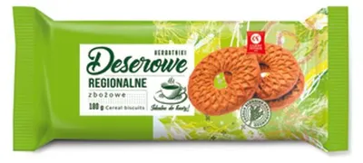 Obrázok produktu pre Herbatniki zbożowe z owsianką i lnem deserowe 180 g