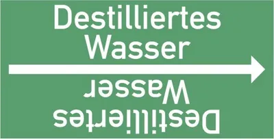 Produktbild von Dreifke® Rohrleitungsband Destilliertes Wasser, DIN 2403, ab Ø 15mm, grün/wei...