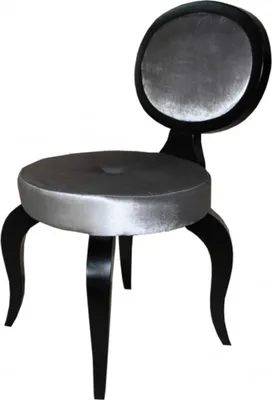 Produktbild von Casa Padrino Barock Salon Stuhl Grau / Schwarz ohne Armlehnen - Designer Stuhl - Luxus Qualität
