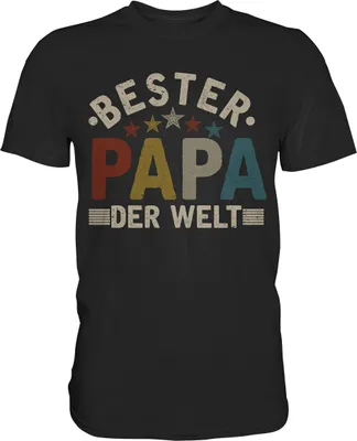Produktbild von Bester Papa Vintage Vater Geschenk Vatertag T-Shirt – Black / L