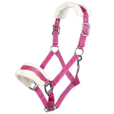 Produktbild von HKM Halfter mit Plüschpolsterung Bischofshofen Magenta Warmblut