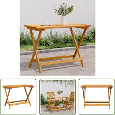 Immagine prodotto di The Living Store Tavolo da giardino pieghevole 90x52,5x65 cm in legno massiccio di acacia