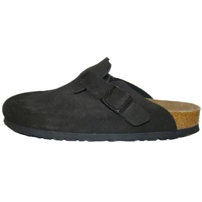 Produktbild von Birkenstock Boston Clogs Hausschuhe Leder Weite:Schmal verschiedene Farben, Farbe:schwarz 660473, Schuhgröße:EUR 38