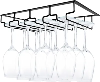 Produktbild von Gläserhalterung, Weinglashalter, hängender Weinglasregal aus Metall, für Küche, Bar und Restaurant.