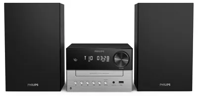 Produktbild von Philips TAM3205M2, Heim-Audio-Mikrosystem, Schwarz, Silber, 20 W, 7,62 cm, 6 Ohm, 66 - 20000 Hz