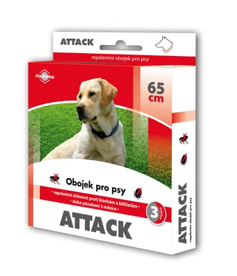 Zdjęcie produktu dla Obroża przeciwpasożytnicza Attack 65cm dla psa