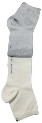 Zdjęcie produktu dla Tommy Hilfiger - Skarpetki do kostki damskie, gładkie (zestaw 3 sztuk) NA960 (rozmiar 39,5 EU - 42 EU) (biały/niebieski)