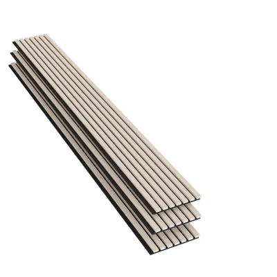 Produktbild von AICA Akustikpaneele Wandverkleidungen 3D-Wandpaneele aus MDF 3er-Set Maße: 260 × 30 cm Farben:Natur-Eiche