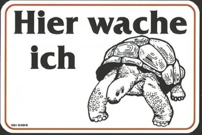 Produktbild von Warnschild - Hier wache ich - 309051 - Gr. ca. 15 x 10 cm - Spaßschild Tiere