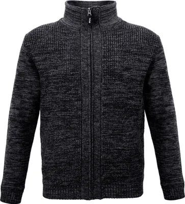 Produktbild von JOB Strickjacke GERA mit Fellfutter schieferschwarz XL