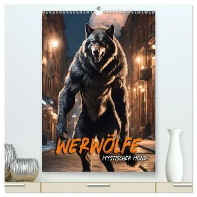Produktbild von Werwölfe - mystischer Mond (hochwertiger Premium Wandkalender 2026 DIN A2 hoch), Kunstdruck in Hochglanz