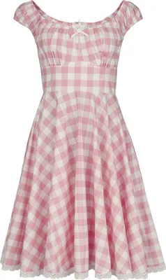 Produktbild von Hell Bunny Mittellanges Kleid Damen Cindy Dress pink/weiß M