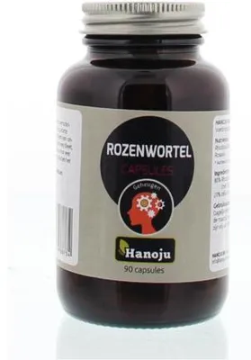 Productafbeelding van Hanoju Rhodiola Rozenwortel 3% Rosavin 400Mg (90 capsules)
