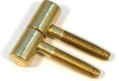Produktbild von 2 Stück IHC Scharnier Einbohrband Aufschraubband Tür-Scharnier Türband Messing Höhe: 52mm