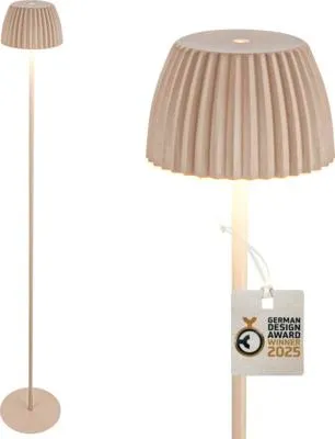 Obrázek produktu pro LED dobíjecí stojací lampa s plynulým dotykovým stmívačem 4,2 W 400 lm 2700 K výškově nastavitelná Riffle béžová
