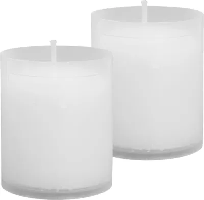 Image de lot de 2 bougies de remplacement / de recharge blanches 6 cm - N1