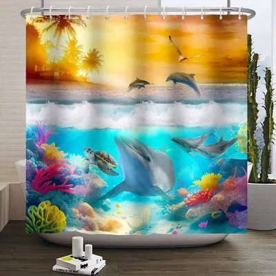 Zdjęcie produktu dla Wodoodporna zasłona prysznicowa 122 x 183 cm, poliester
