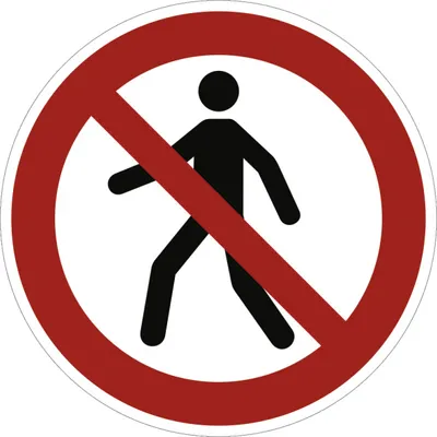 Produktbild von Dreifke® Kunststoff-Schild "Für Fußgänger verboten", Ø20cm, 1 Stück, Verbotsz...