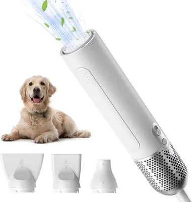 Obrázek produktu pro Ultra tichý fén pro zvířata, přenosný, 3 nástavce, nastavitelný