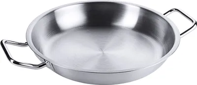 Obrázek produktu pro Pánev na smažení/paella pánev, nerezová ocel 18/10, dvě rukojeti, Ø20-80 cm volitelný : 32 cm Varianta: 32 cm