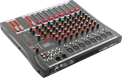 Immagine prodotto di Console di missaggio audio - Console di missaggio digitale - 8 canali - USB e Bluetooth - Per uso in studio - Nero