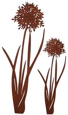 Image de Solidchoice - Lot de 2 piquets de jardin en acier inoxydable pour pots de fleurs