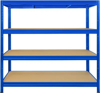 Produktbild von Weitspannregal Steckregal Schwerlastregal Kellerregal RIESENAUSWAHL blau 177x200x60 cm