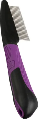 Zdjęcie produktu dla Karlie Szczotka z uchwytem – szczotka dla kotów – guma – fioletowo-czarna – 21 x 5 cm