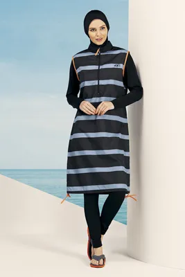 Produktbild von Hasema Burkini, Bademode, Hijab,Badeanzug, Tesettür Mayo, Swimwear H-240