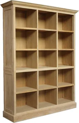 Image de Étagère Teako Design Gesunda en teck massif 210x166x45cm style maison de campagne