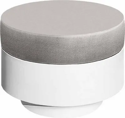 Produktbild von Casa Padrino Luxus Gartenhocker Grau / Matt Weiß Ø 60 x H. 45 cm - Wetterbeständiger Garten Terrassen Sitzhocker - Hotel Möbel - Luxus Qualität