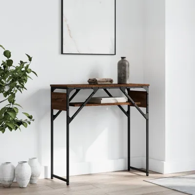 Produktbild von Konsolentisch mit Ablage Braun Eichen-Optik 75x30x75cm 837801