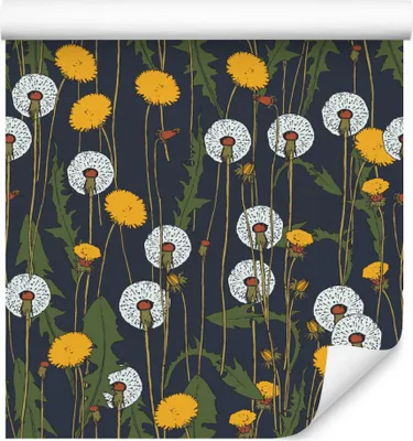 Produktbild von 10m VLIES TAPETE Rolle Natur Flora Pusteblumen Gänsedistel Ornamente XXL