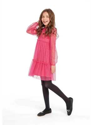 Produktbild von Minoti Kleid Rosa Gr. 98 für Mädchen