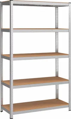 Zdjęcie produktu dla Regały In And OutdoorMatch Wilbert - 60 x 120 x 200 cm - Regały magazynowe - Metal - Nośność 875 kg - 5 regulowanych poziomów