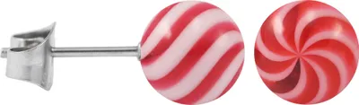 Produktbild von Ohrstecker Chirurgenstahl Acrylkugel Twister-Color Größe - 5 mm Farbe - Rot