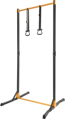 Zdjęcie produktu dla Stacja do podciągania – Regulowana konstrukcja do podciągania – Wysokość 160–215 cm – Wielopoziomowa – Sprzęt do ćwiczeń siłowych w domu, wzmacniający mięśnie ramion