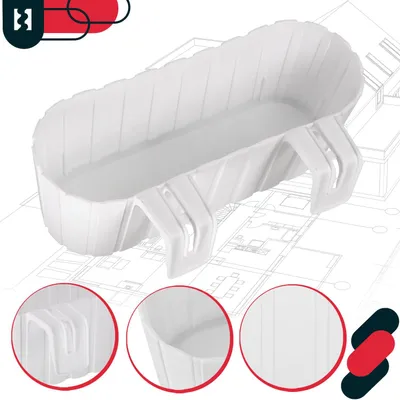 Produktbild von KOTARBAU® 2er Set Blumenkasten für Balkon 40x15x15cm Blumenkasten für Balkongeländer Balkonkasten mit Halterung Balkon Pflanzkasten Kunststoff Weiß