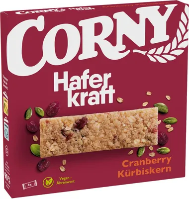 Immagine prodotto di Barretta di muesli HAFERKRAFT ai semi di zucca e mirtilli rossi, 4x35g