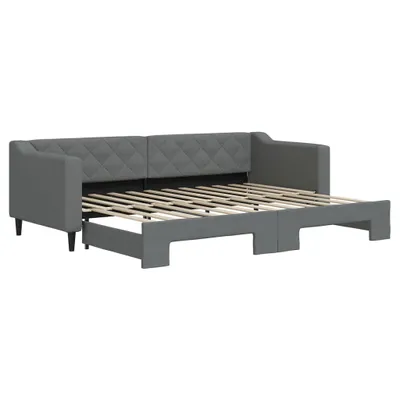 Zdjęcie produktu dla VidaXL 3197422, sofa rozkładana, Szary, Pianka, Metal, Poliester, Drewno, 2230 mm, 900 mm