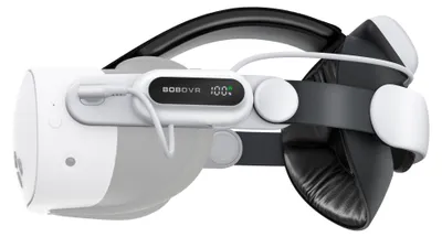 Image de BOBOVR E3 Pro Strap Batterie pour Meta Quest 3 & 3S – Elite VR Headstrap avec Batterie Hot-Swap 10 000 mAh, Réglable, Jack Audio 3,5 mm