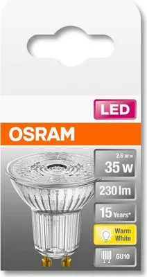 Immagine prodotto di OSRAM 4058075233263 LED-Lampe LED STAR PAR16 35 GU10 2,6 W klar