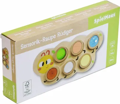 Produktbild von SpielMaus Holz Sensorik-Spiel ''Raupe''