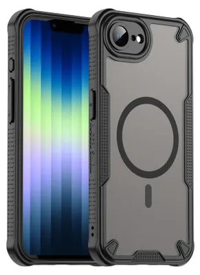 Produktbild von Defender Hülle für Apple iPhone 17e / iPhone 16e Schutzhülle Matt Schwarz Magsafe Backcover Handy Case