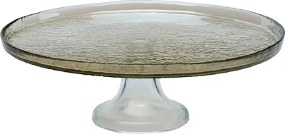 Produktbild von Tortenplatte - Ø 28 cm - Braun - Glas - mit Fuß